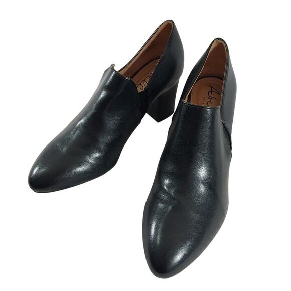 NWOT! ABELLA! EXPERT COMFORT! BLACK VEGAN LEATHER CHUNKY HEEL ANKLE BOOTS! SZ 6M - Picture 3 of 10